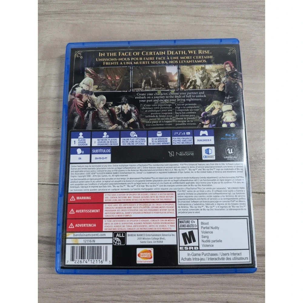 Code Vein - Sony PlayStation 4 PS4 Video Game